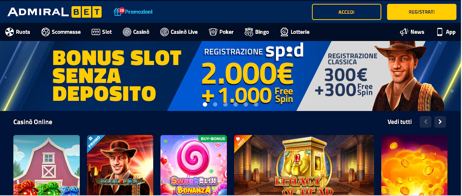 Screenshot AdmiralBet