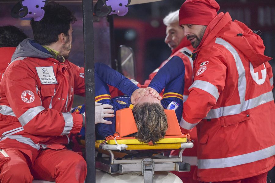 Zaniolo infortunio Lapresse Roma Juventus calcio