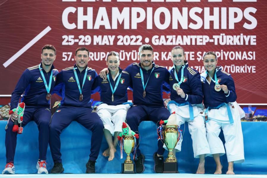 Karate, Europei 2022: la seconda giornata di finali consegna all’Italia un oro e un bronzo nel kata a squadre