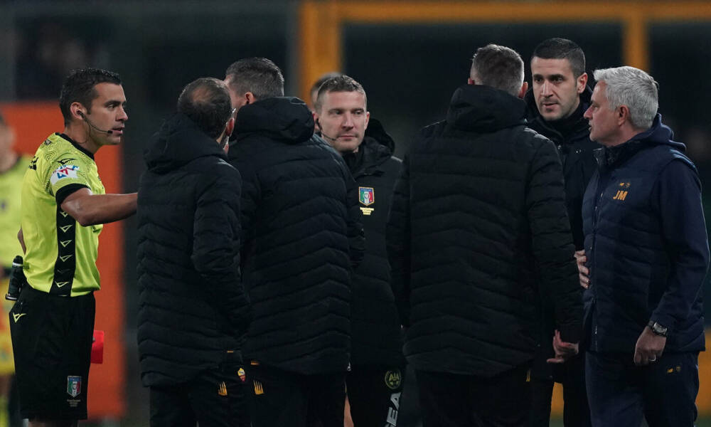 José Mourinho e Marco Serra