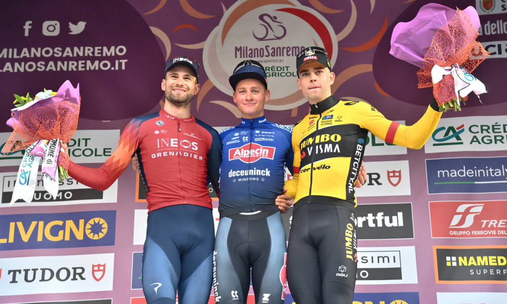 podio Milano-Sanremo 2023