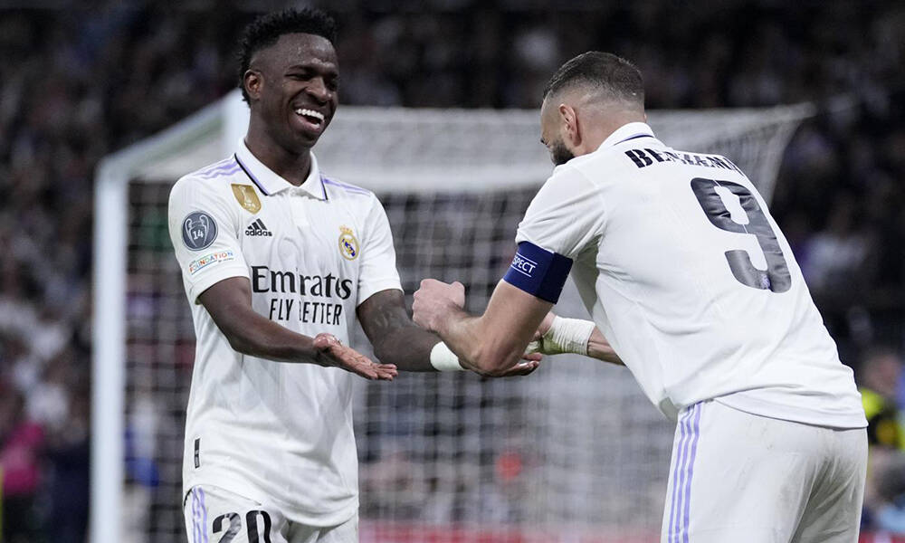 Vinicius e Benzema del Real Madrid