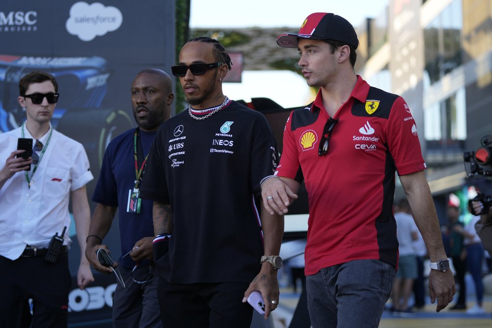 Charles Leclerc Lewis Hamilton