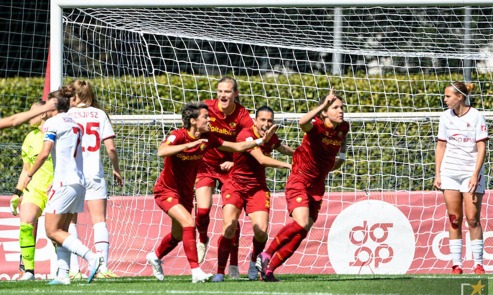 Calcio femminile, Serie A 2023: la Roma sconfigge il Milan e rafforza il primato, successo importante per Como