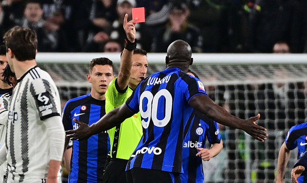 Davide Massa in Juventus-Inter di Coppa Italia