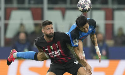Milan-Napoli quarti di finale Champions League 2022-23 Kim contro Giroud