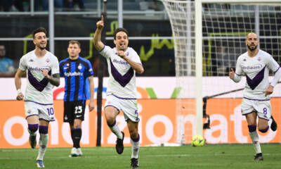 Bonaventura esulta dopo un gol all'Inter