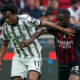 Cuadrado e Tomori in Milan-Juventus campionato Serie A 2022-23