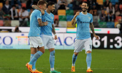Immobile, Luis Alberto e Zaccagni calciatori della Lazio Serie A 2022-23