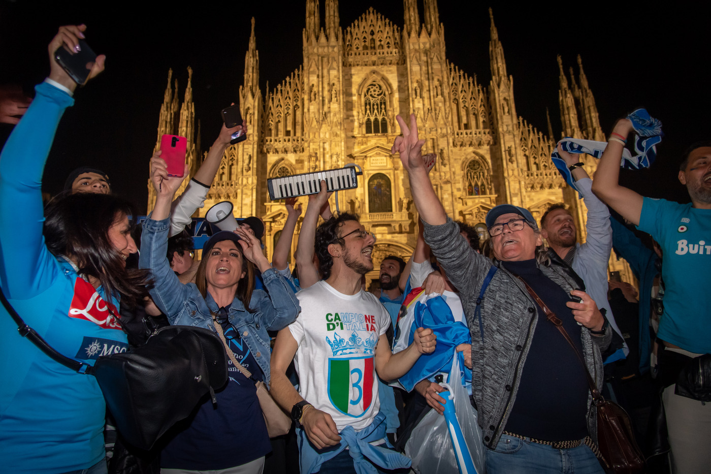 Napoli Campione d'Italia piazza Duomo!