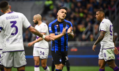Lautaro Martinez contro la Fiorentina