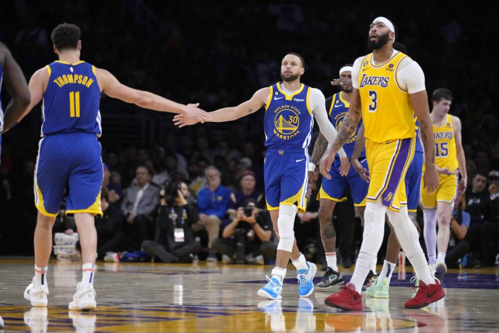 Steph Curry, Klay Thompson, Anthony Davis