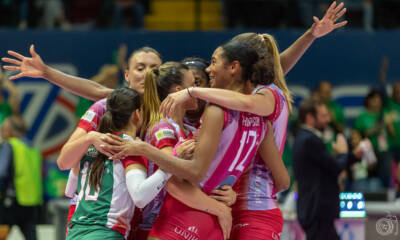 Happiness of players of Vero Volley Milano