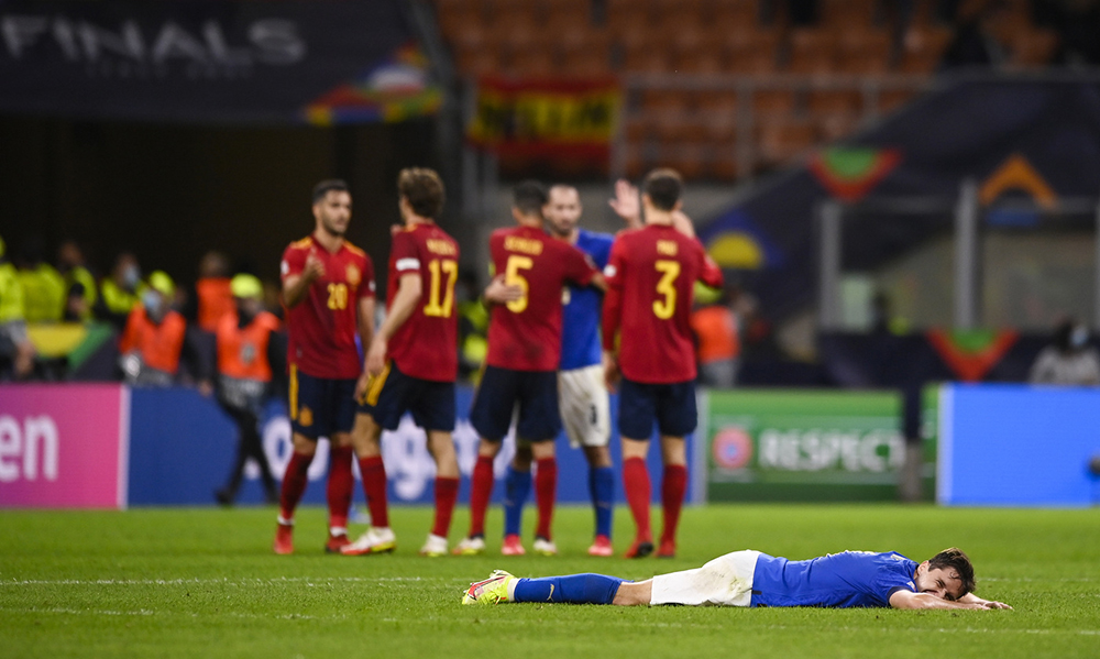 Federico Chiesa a terra