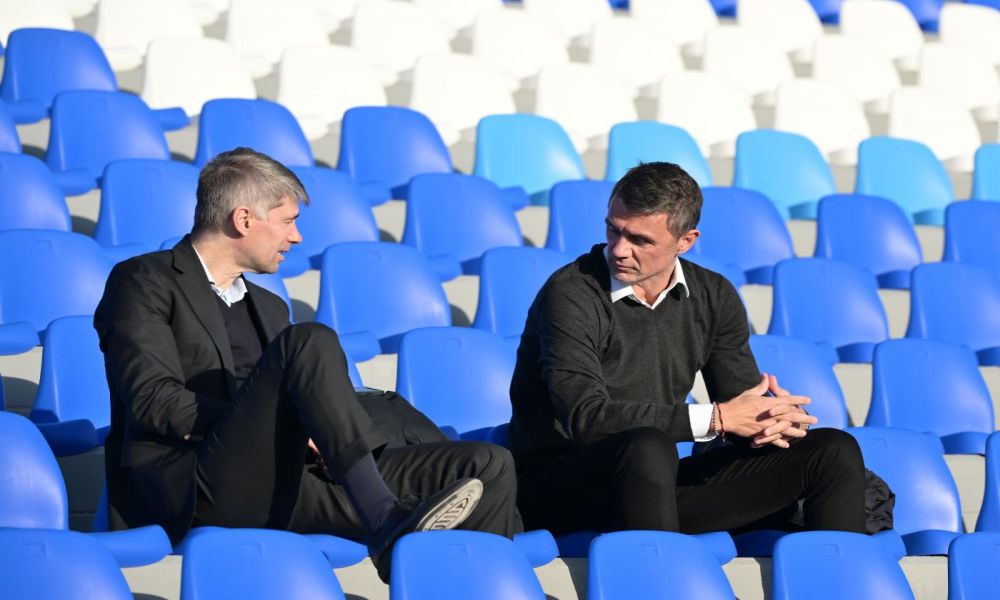 Paolo Maldini e Frederic Massara (@ LaPresse)