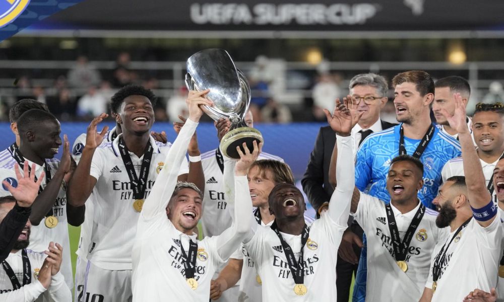 Real Madrid vincitrice Supercoppa Europea 2022 (@ LaPresse)