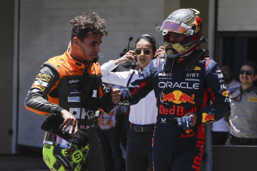 Max Verstappen e Lando Norris