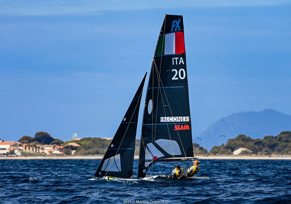 Germani-Bertuzzi entre los cinco primeros en el segundo día del Campeonato Mundial 49er FX