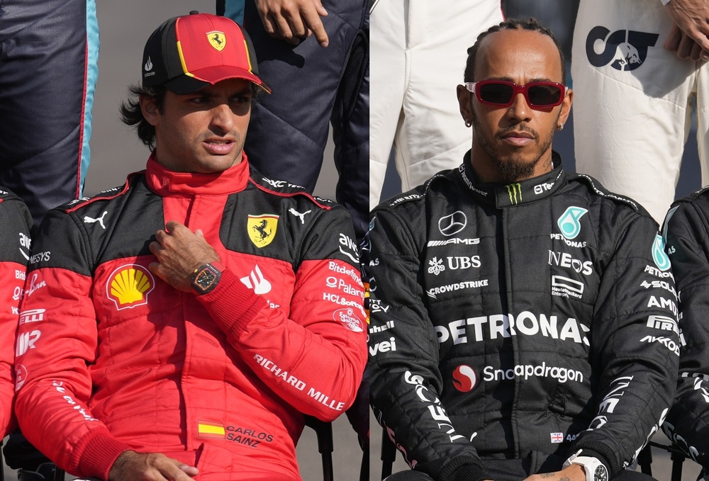 Carlos Sainz Lewis Hamilton