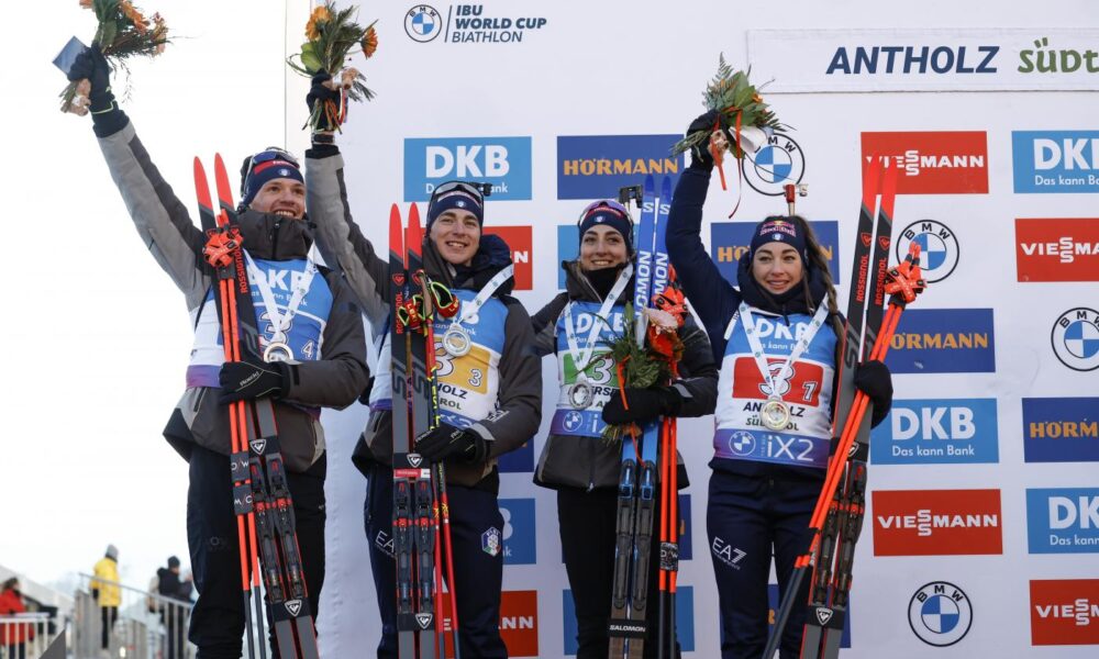 Tommaso Giacomel, Didier Bionaz, Lisa Vittozzi, Dorothea Wierer