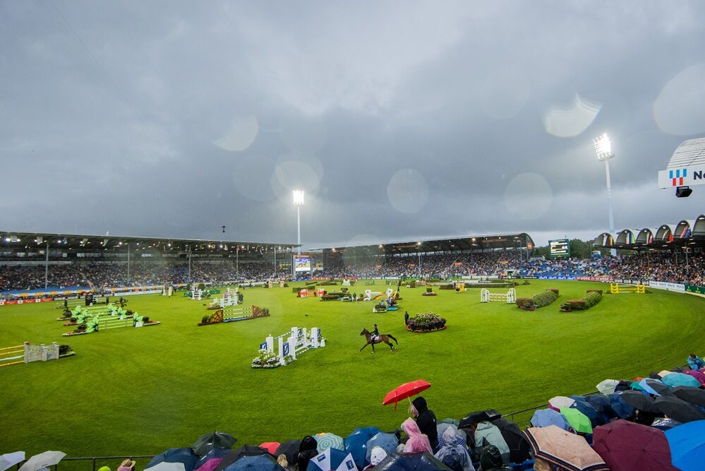 Salto ostacoli pioggia