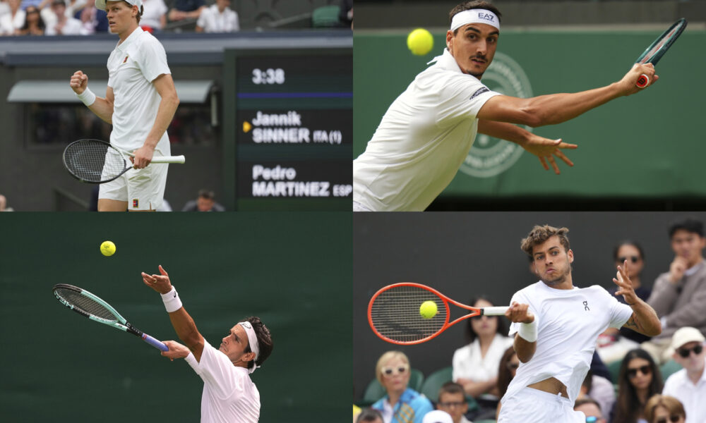 Sinner Sonego Musetti Cobolli