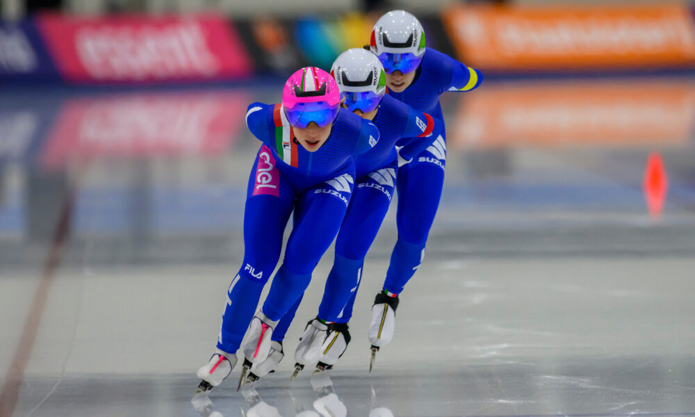 Team pursuit femminile speed skating (Francesca Lollobrigida, Linda Rossi ed Alice Marletti)