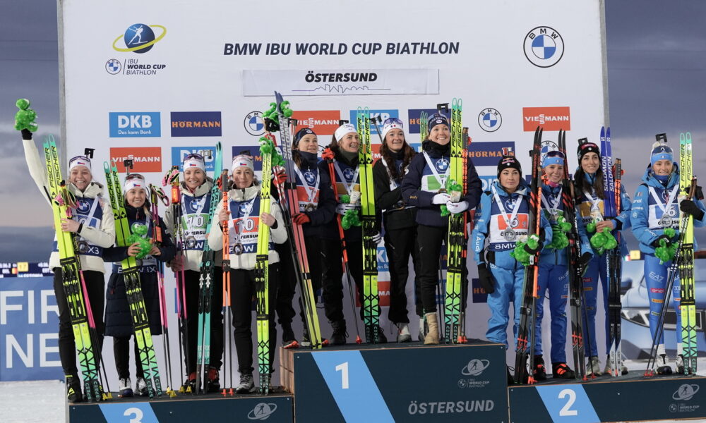 Podio staffetta femminile Oestersund