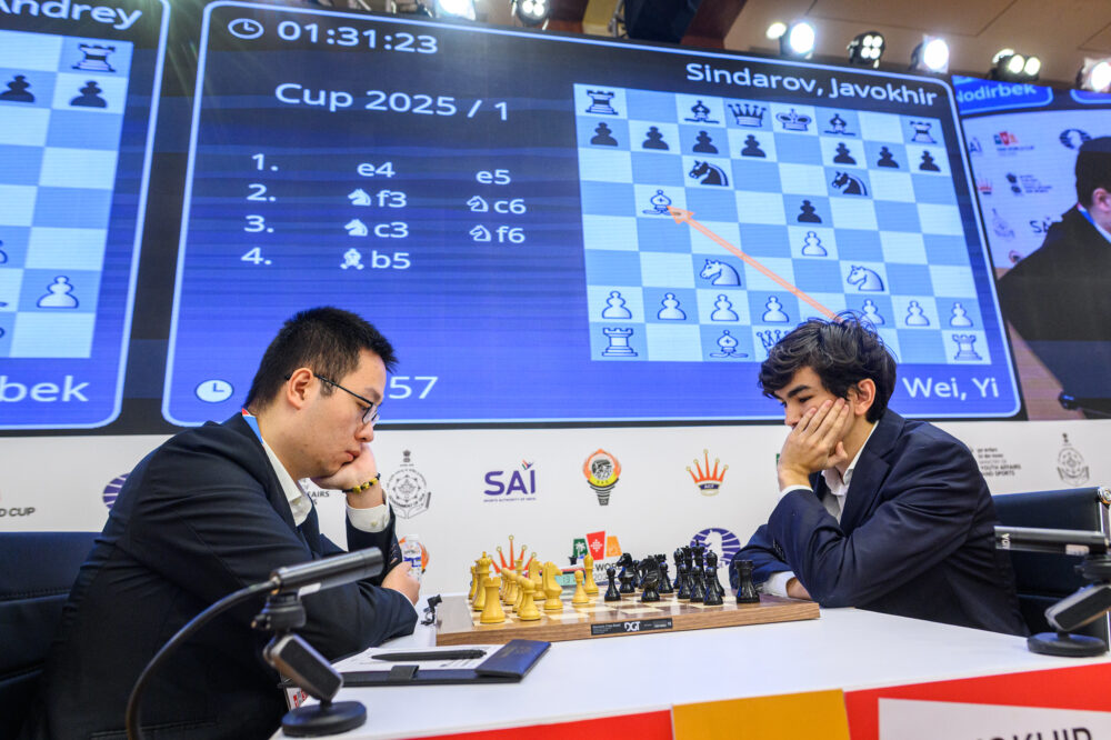 Scacchi, World Cup 2025: la finale Wei Yi Sindarov agli spareggi. Esipenko ai Candidati