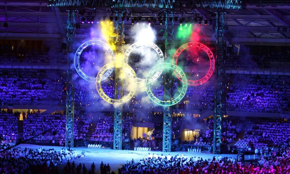 TORINO 2006 - XX GIOCHI OLIMPICI - CERIMONIA DI APERTURA - I CERCHI OLIMPICI.