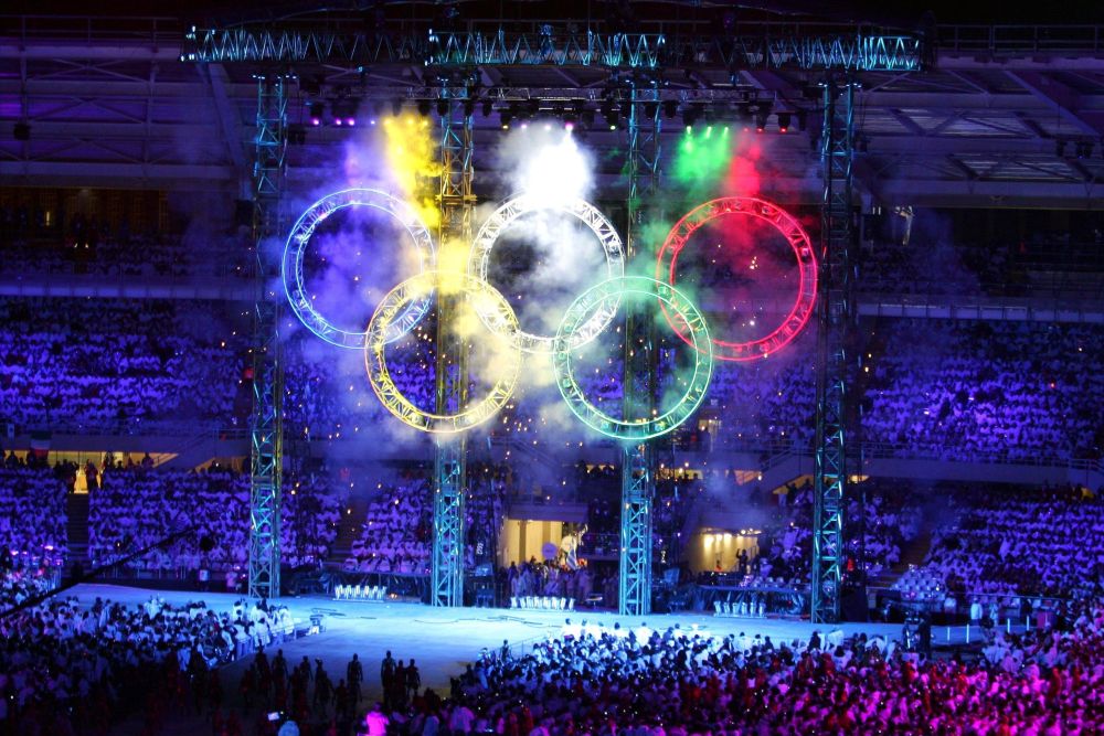 TORINO 2006 - XX GIOCHI OLIMPICI - CERIMONIA DI APERTURA - I CERCHI OLIMPICI.