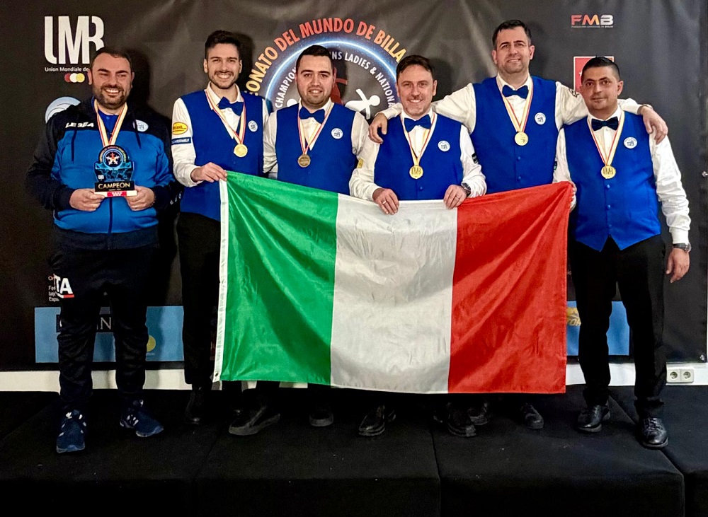Biliardo, Italia sul tetto del mondo nei Mondiali a Madrid: risultati roboanti in Spagna