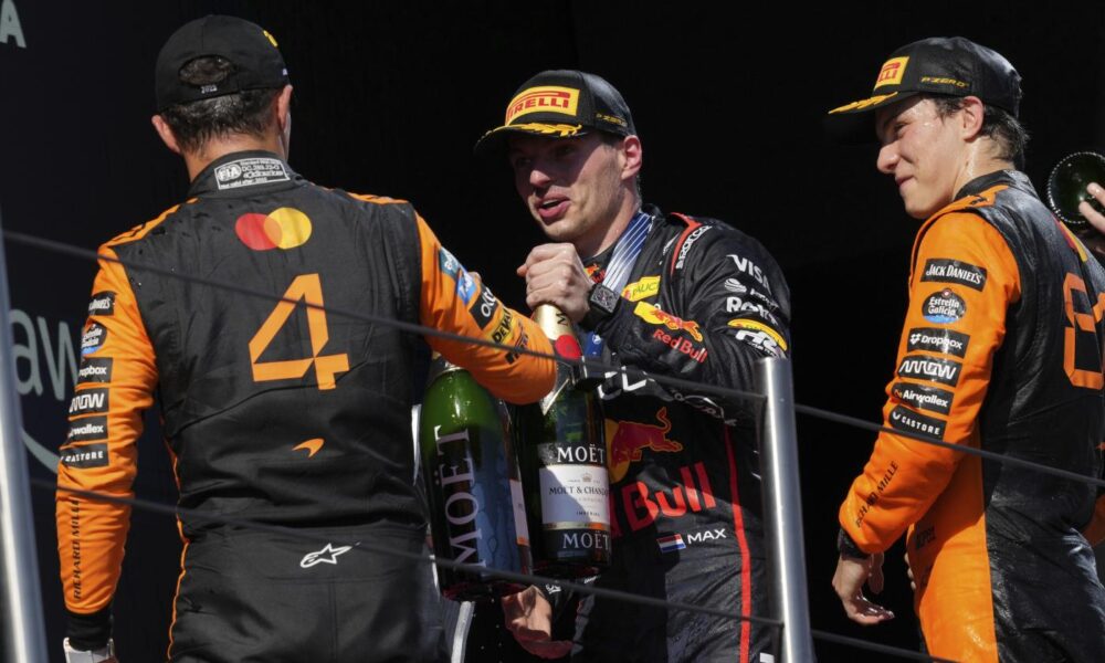 Norris, Verstappen, Piastri