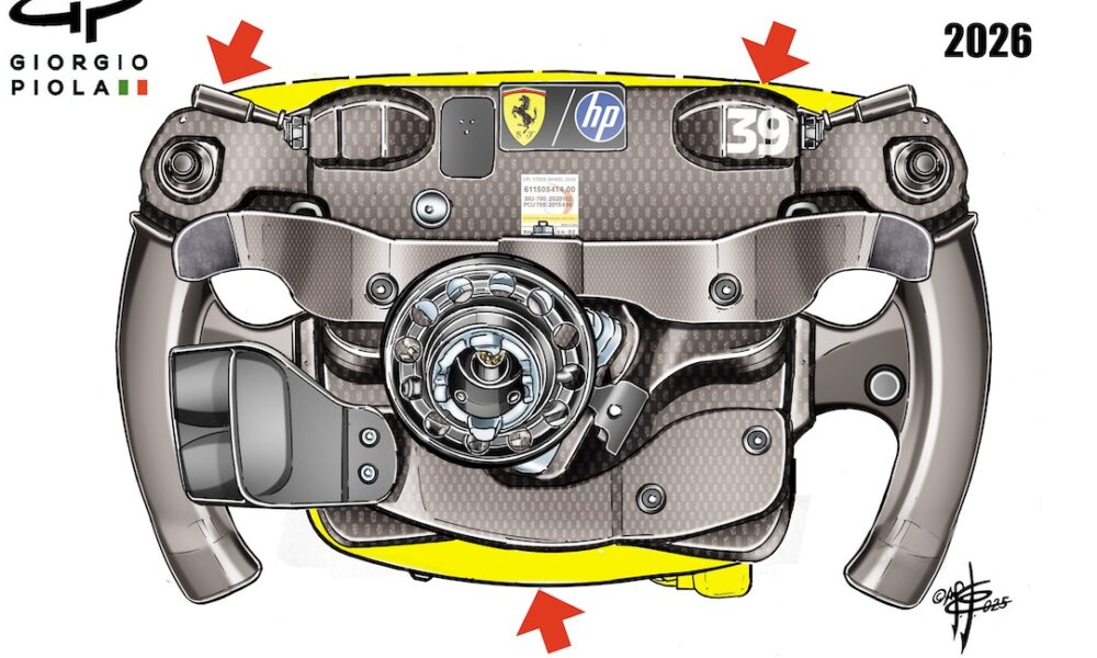 FERRARI STEERING WHEEL 26/Giorgio Piola Design