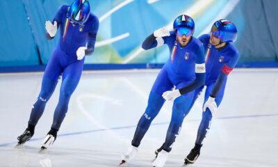 Team pursuit maschile speed skating (Davide Ghiotto, Michele Malfatti ed Andrea Giovannini)