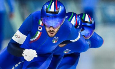 Team pursuit maschile speed skating (Davide Ghiotto, Michele Malfatti ed Andrea Giovannini)