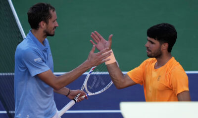 Daniil Medvedev e Carlos Alcaraz