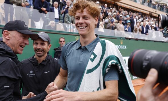 Jannik Sinner, Umberto Ferrara e Simone Vagnozzi