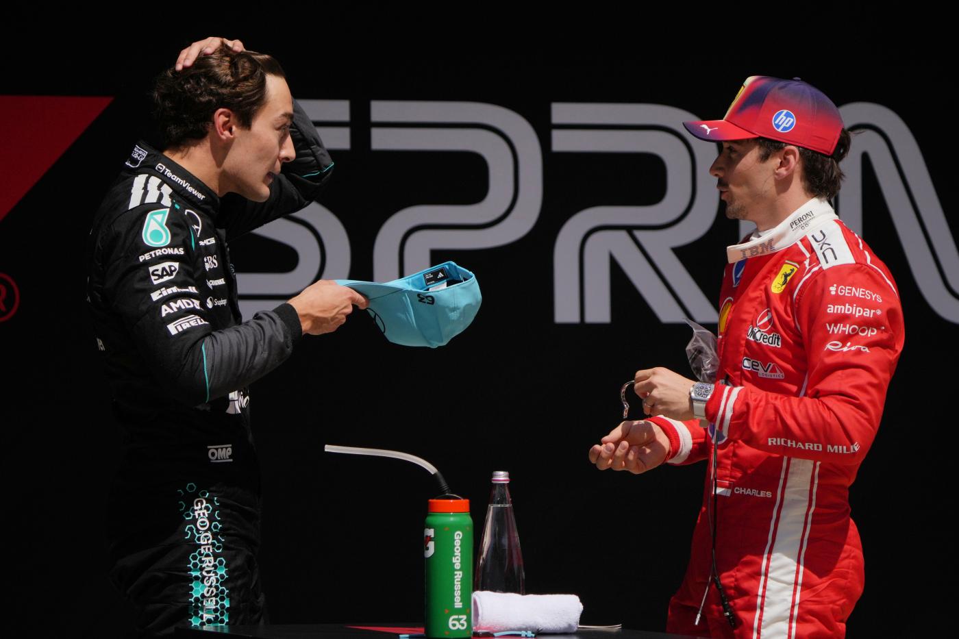 George Russell e Charles Leclerc