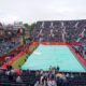Pioggia al Queen's Club di Londra